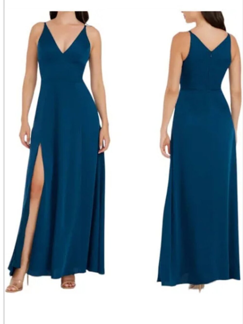 Dress The Population Parker Dress In Peacock Blue Size Large